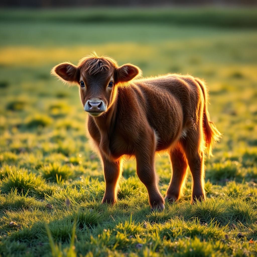 Rescued mini highland calf